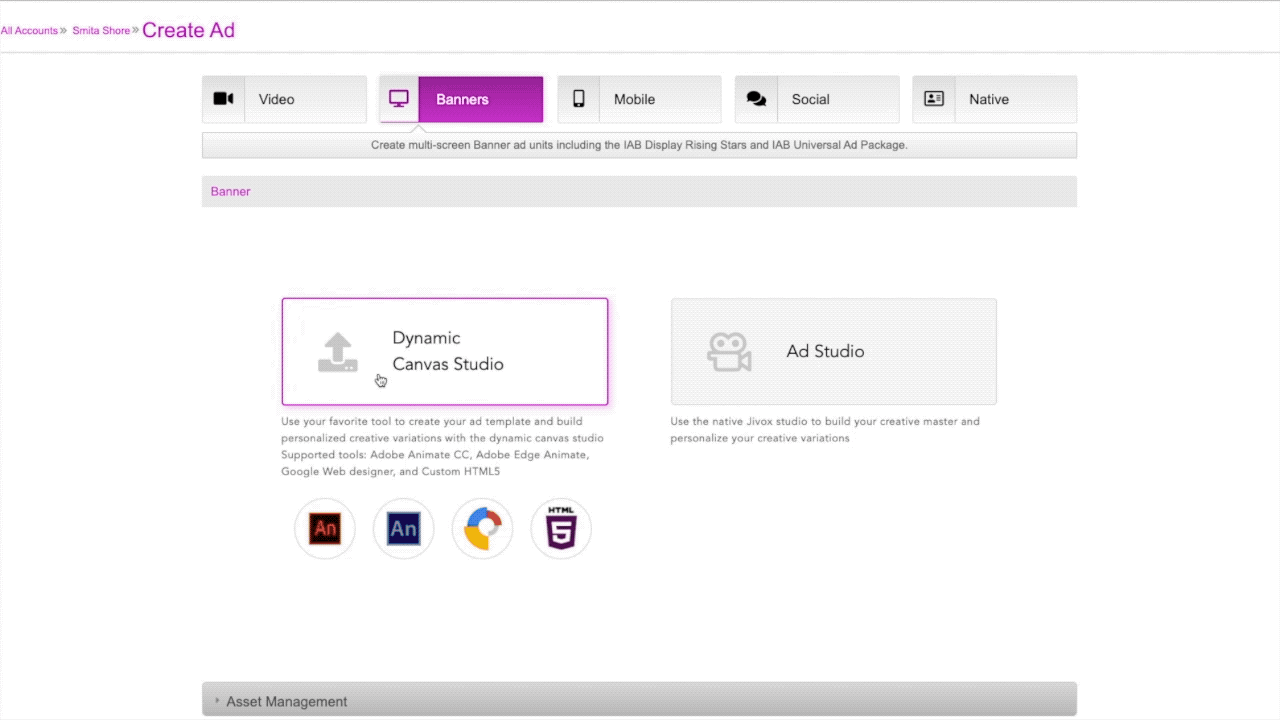 Improting creative master